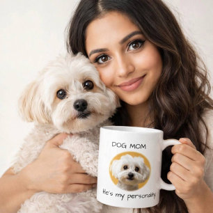 Dog Mum He’s My Personality Cute Dog Design Coffee Mug