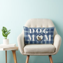 Dog Mum Heart Locket Personalised Throw Pillow