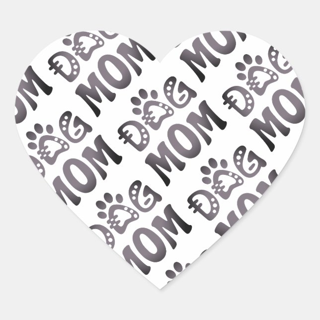 Dog Mum Heart Sticker (Front)
