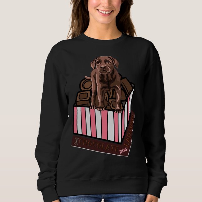 Dog Mum Lab Fitted Scoop Sweatshirt (Front)