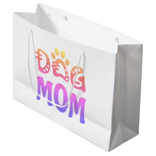 Dog Mum Large Gift Bag (Front Angled)