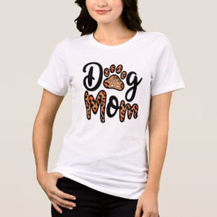 Dog Mum Leopard Paw Print Tee