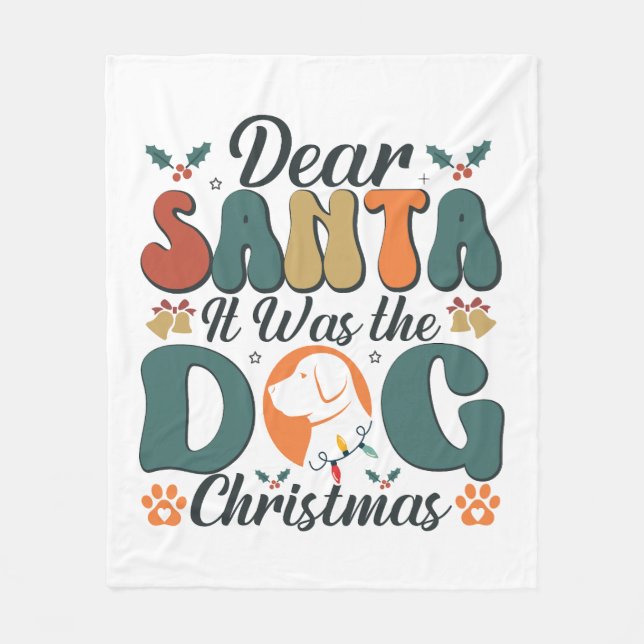 Dog Mum Life Fleece Blanket (Front)