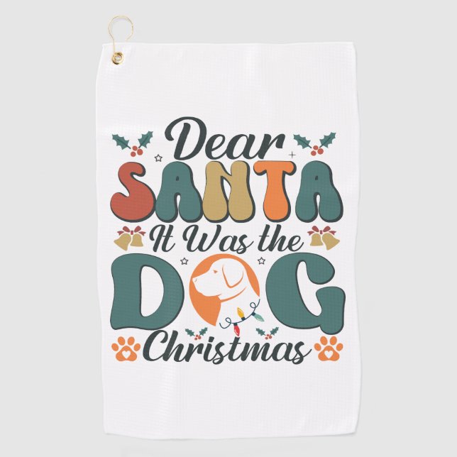 Dog Mum Life Golf Towel (Front)