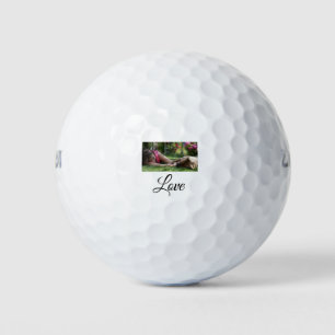 Dog mum love add name text pet name lovers golf balls