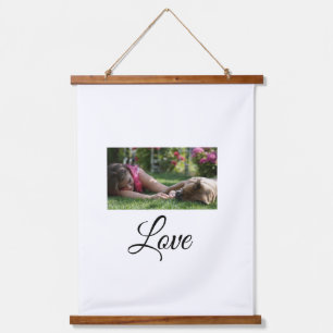 Dog mum love add name text pet name lovers hanging tapestry