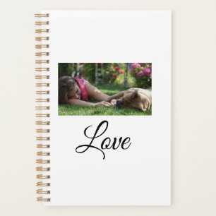 Dog mum love add name text pet name lovers planner