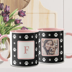 Dog Mum Monogram Photo Mug