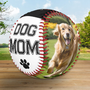 Dog Mum Mother's Day Pet Photos Monogrammed Baseball