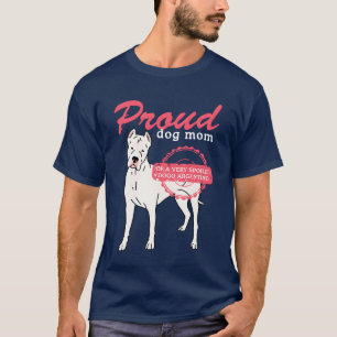 Dog Mum Of A Dogo Argentino Dogs Owner gift retro T-Shirt