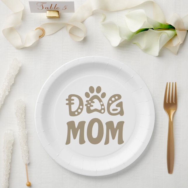 Dog Mum Paper Plate (Wedding)