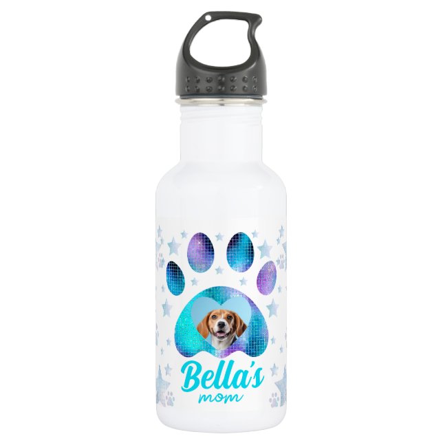 Dog Mum Paw Custom Photo 532 Ml Water Bottle (Front)