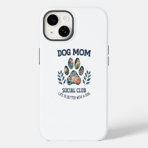 Dog Mum  Paw Floral  iPhone 14 Case