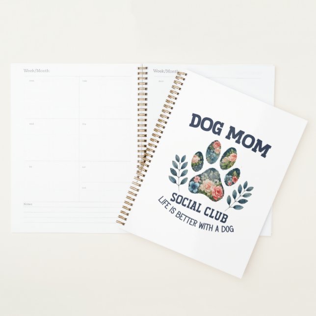 Dog Mum  Paw Floral  Planner (Display)