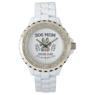 Dog Mum  Paw Floral  Watch