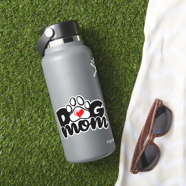 Dog Mum Paw Heart Vinyl Stickers (HydroFlask Insitu)