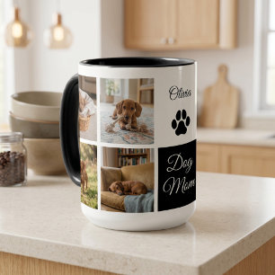 Dog Mum Paw Print Eight Photos Custom Mug