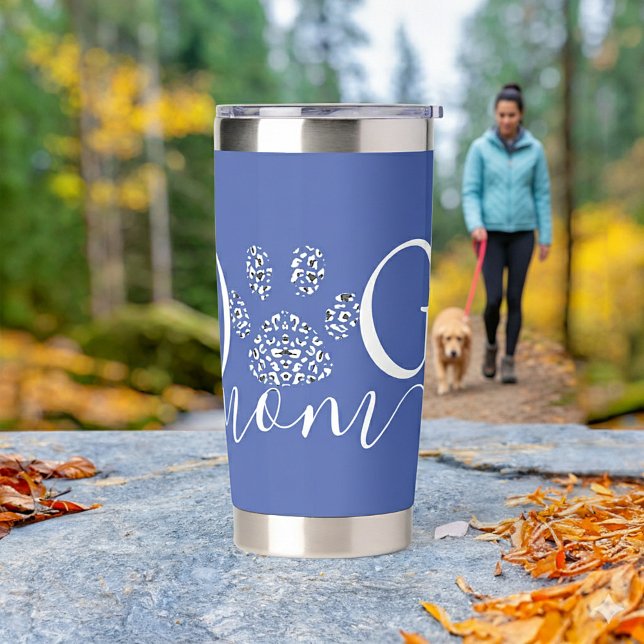 Dog Mum pawprint personalised Insulated Tumbler (Creator Uploaded)