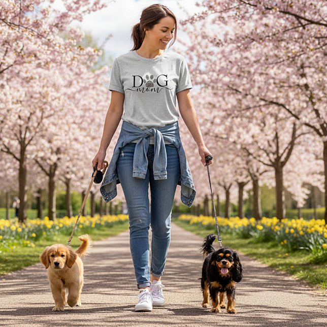 Dog Mum pawprint T-Shirt (Creator Uploaded)