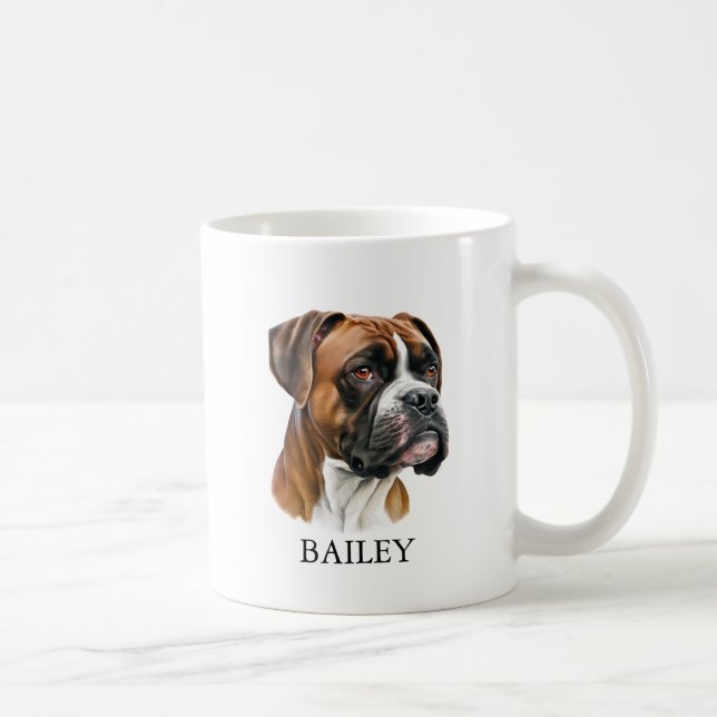 Dog mum personalised with picture and name Mug (Right)
