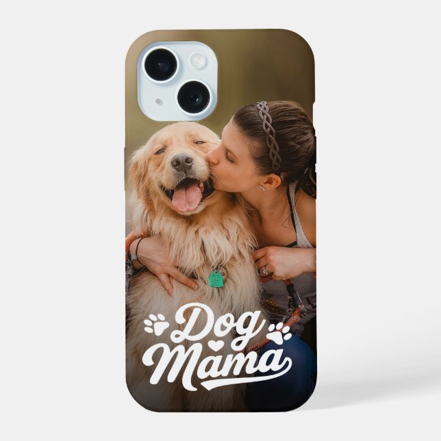 Dog Mum Pet Photo iPhone 15 Case (Back)