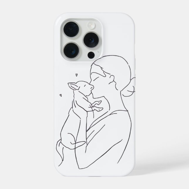 Dog Mum Phone Case Minimalist Pet Lover (Back)