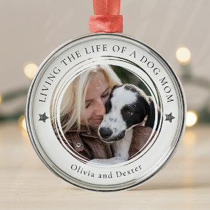 Dog Mum Photo Keepsake Personalised Metal Ornament