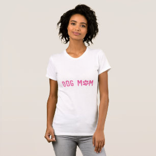 Dog Mum Pink Typography T-Shirt