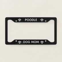 Dog Mum Poodle Paws Black