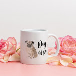 Dog Mum Pug Coffee Mug<br><div class="desc">Dog Mum Brushed Lettering Pug watercolor illustration</div>