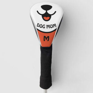 Dog Mum Puppy Face Red White & Black Golf Head Cover
