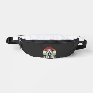 Dog Mum Retro Bulldog Vector Bum Bags