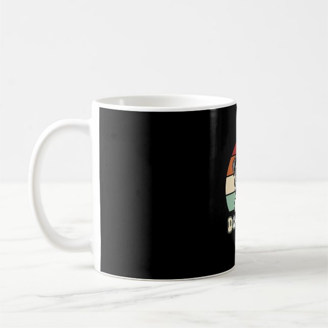 Dog Mum Retro Bulldog Vector Coffee Mug (Left)