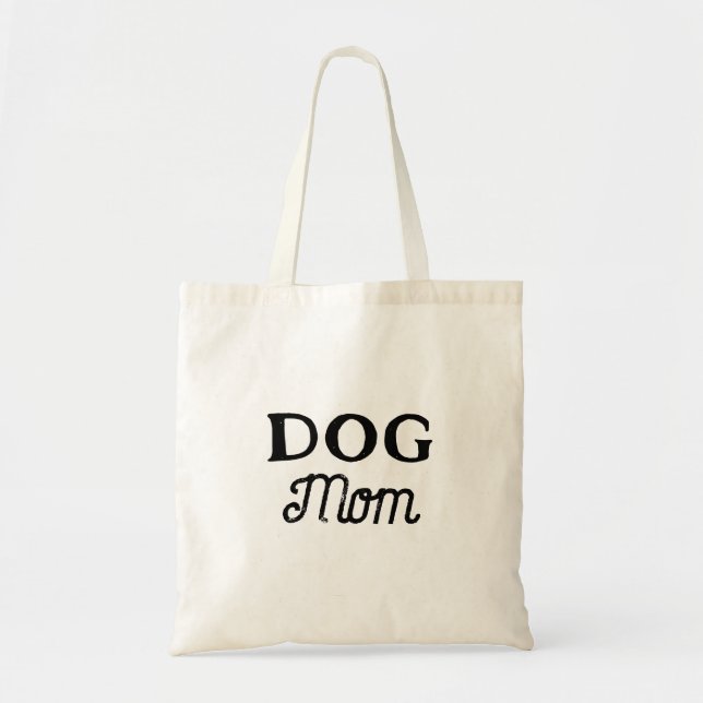 Dog Mum | Simple Cute Retro Script Pet Owner Tote Bag (Front)