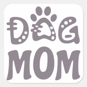 Dog Mum Square Sticker