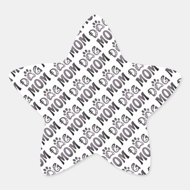Dog Mum Star Sticker (Front)