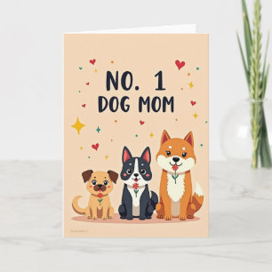 Dog Mum Stars Hearts Card