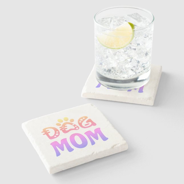 Dog Mum Stone Coaster (Side)