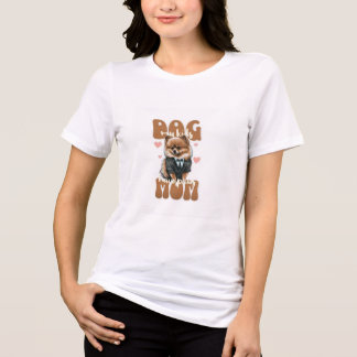 Dog Mum T-Shirt – Heart & Paw Design – Cute Pet Lo Tri-Blend Shirt