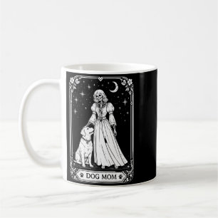 Dog Mum Tarot Card Skeleton Witch Funny Spooky Coffee Mug