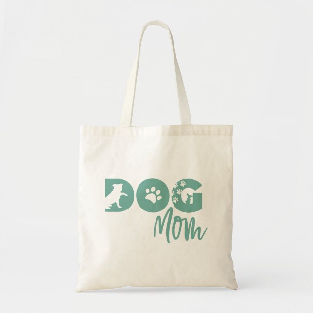 Dog Mum Tote - Teal  Bag (Front)