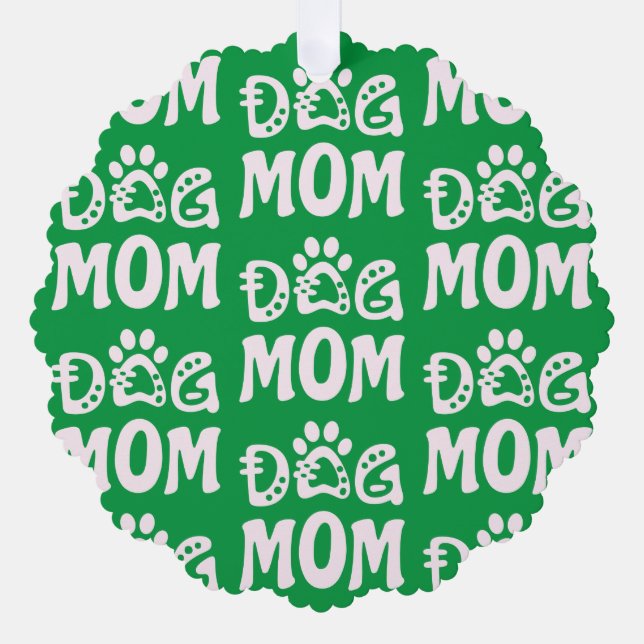 Dog Mum Tree Decoration Card (Front)