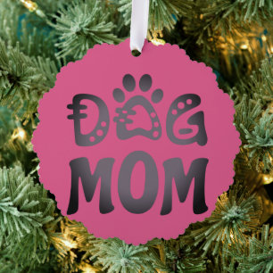 Dog Mum Tree Decoration Card