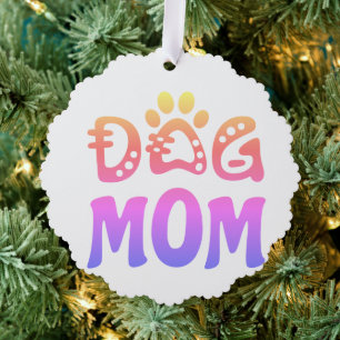 Dog Mum Tree Decoration Card