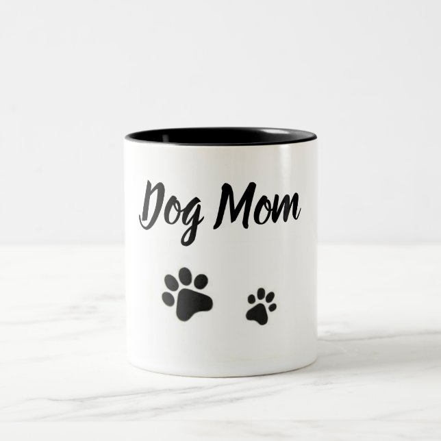 Dog Mum with paw prints Mug (Center)