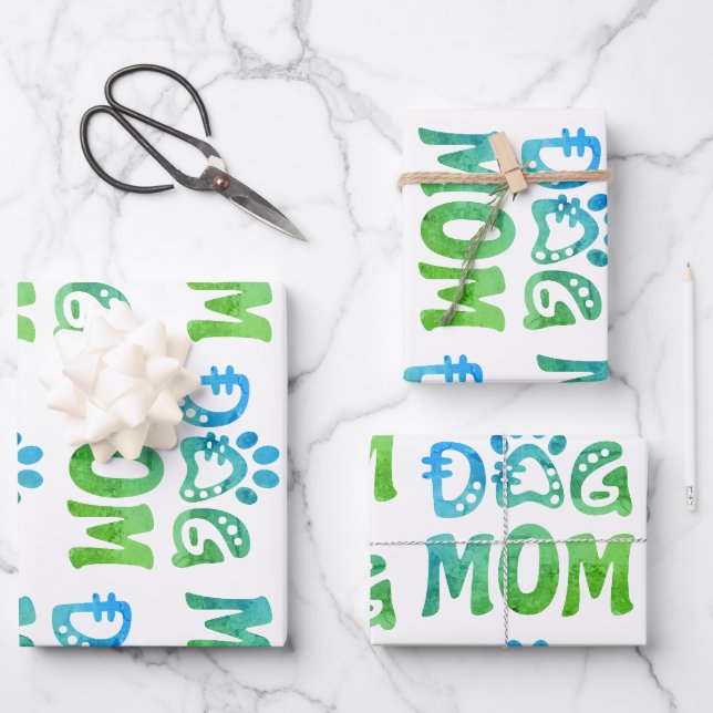 Dog Mum Wrapping Paper Sheet (Front)