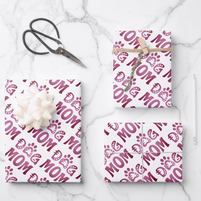 Dog Mum Wrapping Paper Sheet (Front)