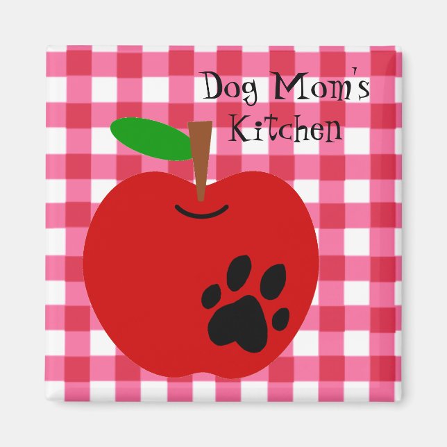 Dog Mum's Apple Fridge Magnet (Front)