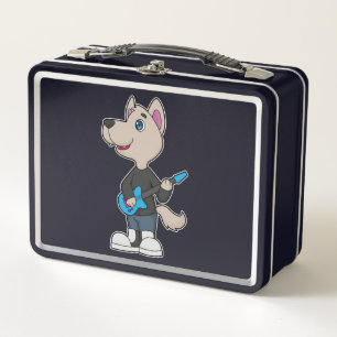 Dog Musician Guitar Music Metal Lunch Box