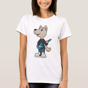 Dog Musician Guitar Music T-Shirt